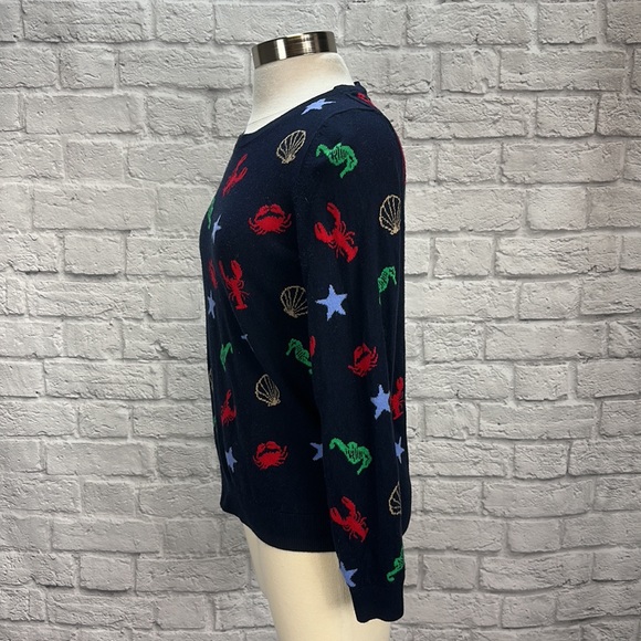 Talbots Sea Animal Crew Neck Sweater, Sz M - Picture 4 of 7